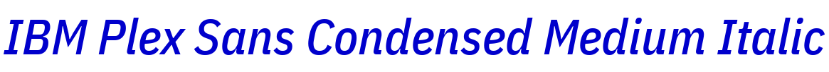 IBM Plex Sans Condensed Medium Italic шрифт